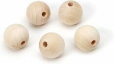 Unfinished Wood Round Beads 5 pc 20mm