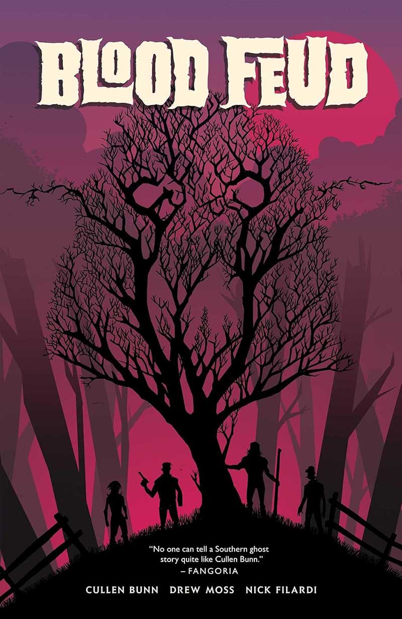 Book cover for Blood Feud, a graphic novel.