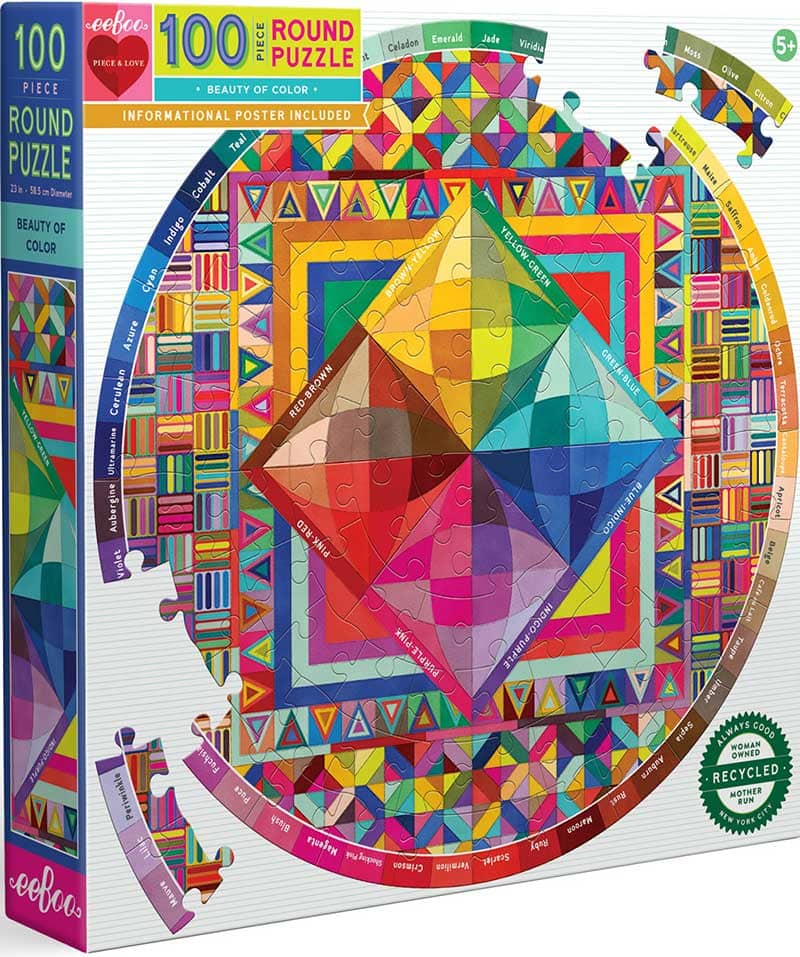 Beauty of Color 100-Piece Round Puzzle