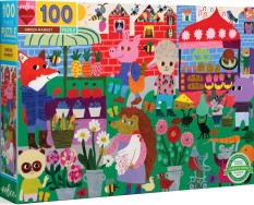 Piece and Love Green Market 100-Piece Puzzle