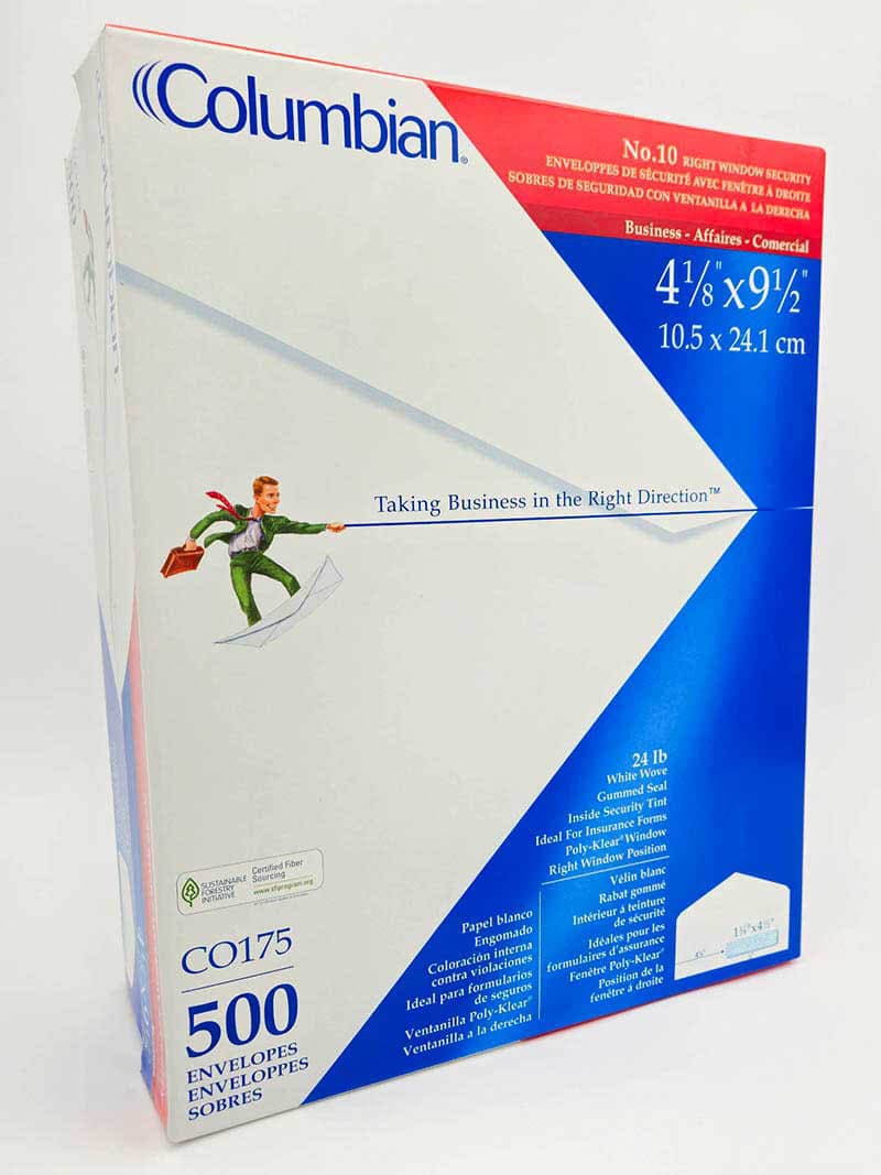 #10 Right-Window Security Envelopes (500 Count)